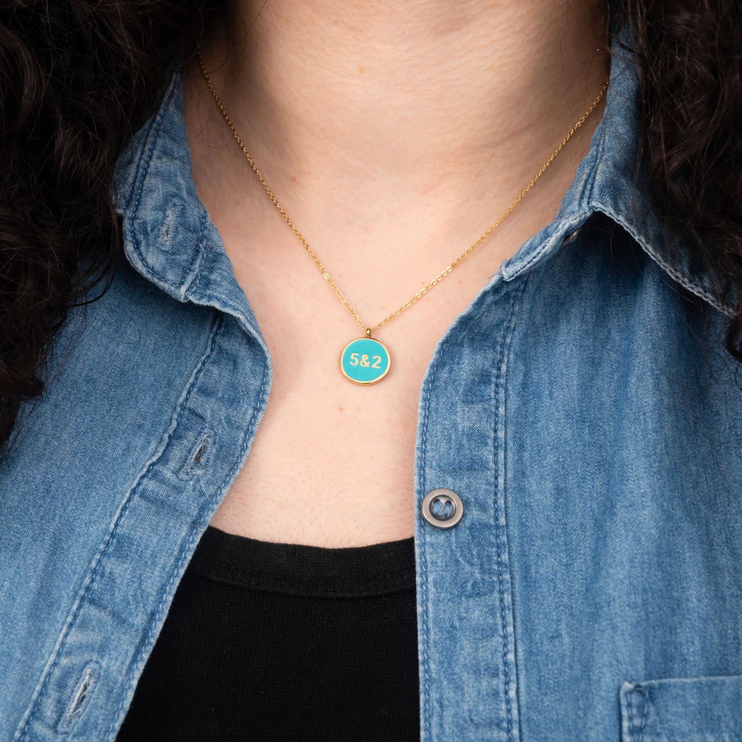 Hebrew 5 & 2 Necklace - Image 8